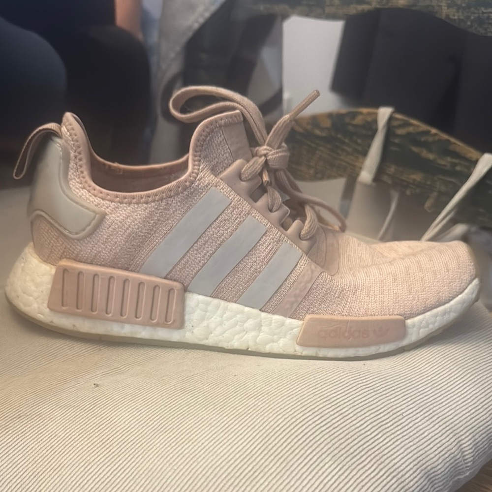 Adidas Pink Sneakers with Boost Midsole and Sock-Like Fit